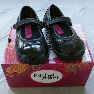 NIB Toddler Girls Black Dress Shoes (size 7)